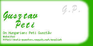 gusztav peti business card